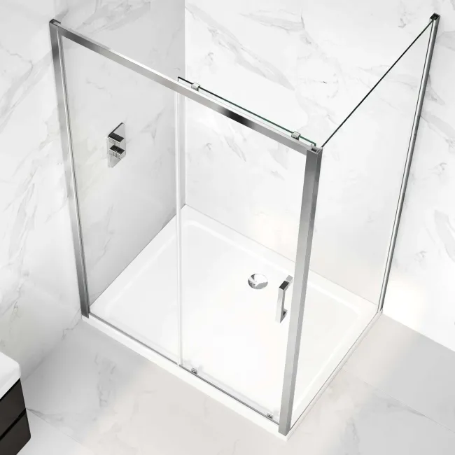 Hamburg Easy Clean 8mm Sliding Shower Enclosure 1100x900mm - Easy Fix Feature