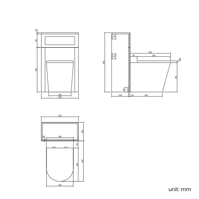 Bermuda Traditional Midnight Green Slimline Back To Wall Unit and Boston Toilet
