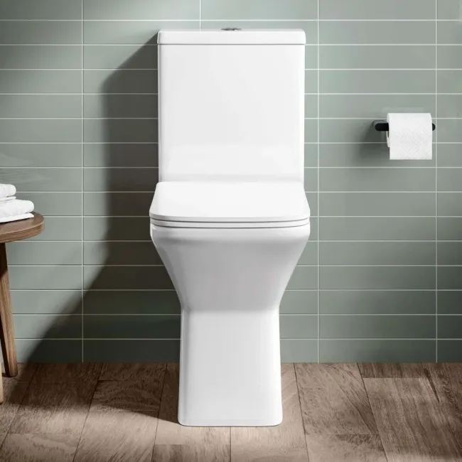 Dallas Rimless Comfort Height Close Coupled Toilet With Slim Soft Close Seat