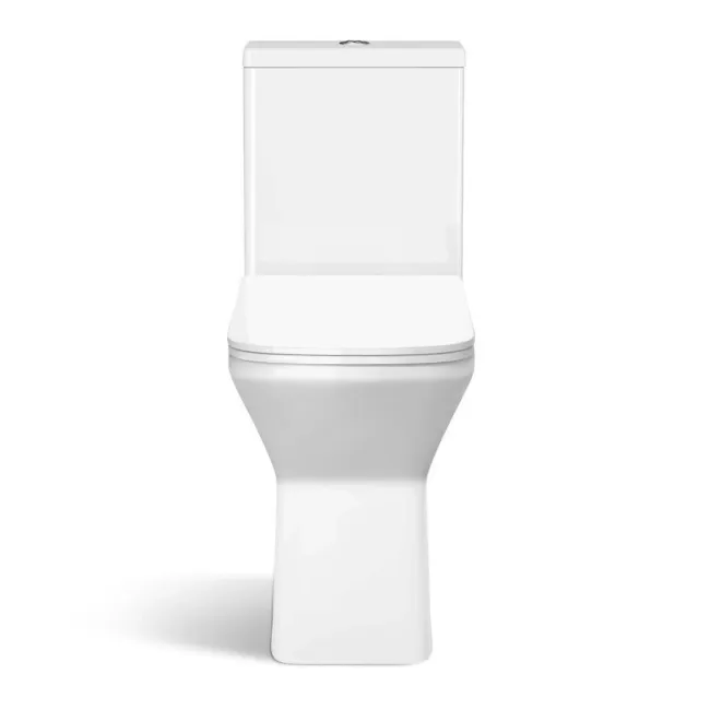 Dallas Rimless Comfort Height Close Coupled Toilet With Slim Soft Close Seat