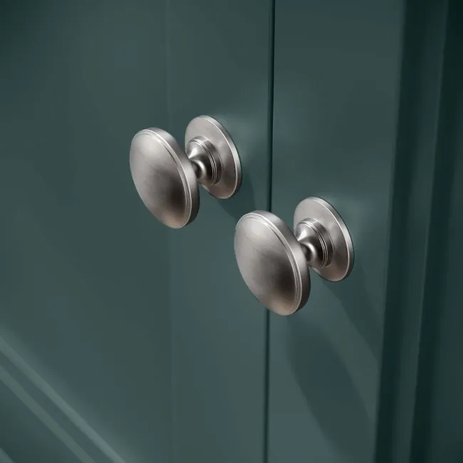 Lucia Midnight Green Vanity with Oak Effect Top & Oval Counter Top Basin 840mm