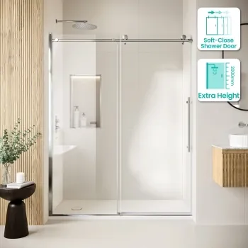Prague 8mm Soft-Closing Sliding Shower Door 1600mm