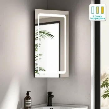 Madelyn Illuminated LED Corner Mirror Cabinet 600mm Tall