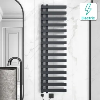 Palermo Electric Anthracite Designer Heated Towel Rail 1600x450mm