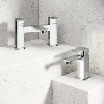 Mersey Chrome Basin & Bath Mixer Tap Set