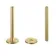Brushed Brass Pipe Connectors For Heated Towel Rails & Radiators (Pair) 150mm