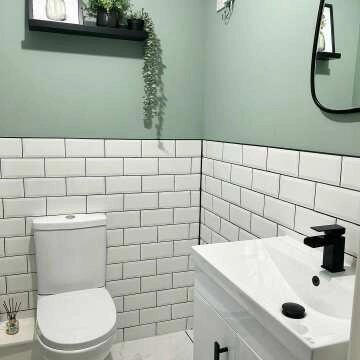 Avon Gloss White Basin Vanity 500mm - Black Accents