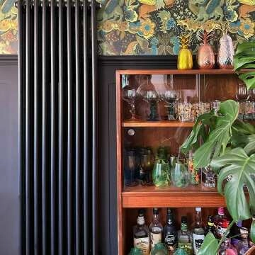 Athens Matt Black Double Column Vertical Traditional Radiator 1800x470mm