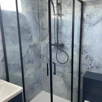 London Matt Black 6mm Quadrant Shower Enclosure 900x900mm