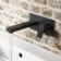 Lea Matt Black Wall Mounted Basin Mixer Tap
