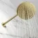 Ballina Premium Brushed Brass Round Thermostatic Shower Set - 200mm Head & Hand Shower