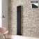 Faro Matt Black Single Flat Panel Vertical Radiator 1600x280mm