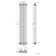 Athens White Double Column Vertical Traditional Radiator 1500x290mm