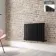 Faro Matt Black Single Flat Panel Horizontal Radiator 600x770mm