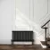 Athens Matt Black Double Column Horizontal Traditional Radiator 600x1190mm