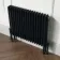 Athens Matt Black Triple Column Horizontal Traditional Radiator 600x785mm