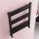 Valetta Matt Black Square Heated Towel Rail 800x600mm