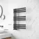 Madrid Matt Black Designer Heated Towel Rail 800x600mm