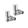Chrome Plated Brass Angled Manual Radiator Valves (Pair) Standard 15mm