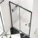 Hamburg Matt Black Easy Clean 8mm Sliding Shower Door 1200mm - Easy Fix Feature