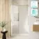 Prague Brushed Brass 8mm Soft-Closing Sliding Shower Door 1200mm