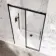 Lisbon Matt Black 8mm Soft-Closing Sliding Shower Door 1000mm