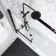Venice 4mm Matt Black Bath Screen with Towel Rail - 800mm