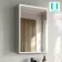 Esme Matt Black Illuminated LED Recessed Mirror Cabinet 700x500mm