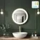 Delilah Brushed Brass Round Illuminated LED Mirror 500mm