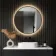 Delilah Battery Operated Black Framed Round Backlit LED Mirror 800mm