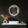 Delilah Black Framed Round Backlit LED Mirror With BLUETOOTH Speaker 500mm
