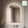 Maya Black Framed Arched Backlit Illuminated LED Mirror 750x500mm