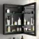 Esme Matt Black Illuminated LED Mirror Cabinet With BLUETOOTH Speaker 700x500mm