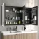 Esme Matt Black Illuminated LED Mirror Cabinet With BLUETOOTH Speaker 700x1200mm
