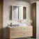 Margot Brushed Brass Illuminated LED Mirror Cabinet 700x800mm