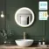 Delilah Battery Operated Brushed Brass Round Illuminated LED Mirror 500mm