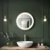 Delilah Battery Operated Brushed Brass Round Illuminated LED Mirror 500mm