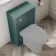 Milos Mystic Green Slimline Back To Wall Toilet Unit 500mm
