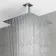 Galway Chrome Premium Ceiling Square Thermostatic Shower Set