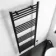 Barcelona Electric Matt Black Straight Heated Towel Rail 1600x600mm