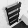 Santorini Electric Matt Black Flat Panel Heated Towel Rail 1000x450mm