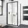 London Matt Black 6mm Bifold Shower Enclosure 1000x700mm
