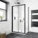 London Matt Black 6mm Bifold Shower Enclosure 1000x700mm