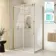 Prague Brushed Brass 8mm Sliding Shower Enclosure 1200x700mm