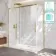 Lisbon Brushed Brass 8mm Sliding Shower Enclosure 1600x900mm