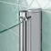 P Shaped 1500 Shower Bath with Front Panel & 4mm Screen with Rail - Right Handed