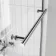 L Shaped 1600 Shower Bath & 4mm Fixed Screen with Rail - Right Handed
