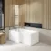 L Shaped 1600 Shower Bath & 6mm Easy Clean Screen with Rail - Left Handed