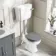 Hudson Traditional Toilet With Low-Level Cistern and Dove Grey Wooden Seat