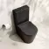 Loma Matt Black Rimless Fully Back To Wall Close Coupled Toilet With Premium Soft Close Seat
